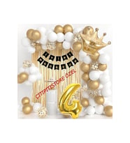 Kral Taçlı 1*2*3*4*5*6*7*8*9 Yaş Doğum Günü Balon Seti