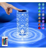Dokunmatik ve Uzaktan Kumandalı 12 Renk Şarjlı USB kablolu Kristal Led Işık