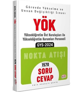 2024 GYS YÖK Nokta Atışı Soru Cevap Editör Yayınları