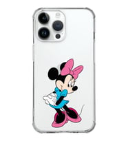 Apple iPhone 14 Pro Uyumlu Köşe Korumalı Antişok Kapak  Minnie Mouse Tasarımlı Şeffaf  Kılıf