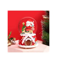 Yılbaşı Noel Baba Tasarımlı 15CM Otomatik Kar Püskürtmeli 2024 Püskürtmeli Işıklı Müzikli Kar Küresi
