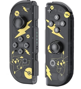 Nintendo Switch/Switch OLED Uyumlu Pokemon JoyCon Joystick, Siyah-Sarı