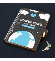 Dünya Turu Anıları Kilitli Defter