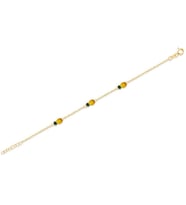 Diamond Line-Gülaylar 14 Ayar Sarı Altın Ananas Meyve Figürlü Bileklik