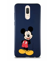 Huawei Mate 10 Lite Soft Premier Kapak Mickey Mouse-B Tasarımlı Silikon Kılıf - Lacivert (Şeffaf)
