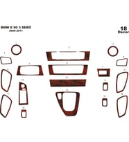 Meriç® BMW 3 E90 Ön Torpido Kaplama Maun 18 Parça 2006-2011 (Maun)