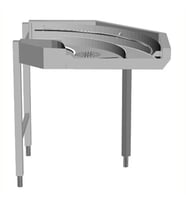 Electrolux Professional Endüstriyel Çıkış Tezgahı 90° Açılı, Bulaşık Makinesi Kontrollü, Saat Yönünün Tersine HSUC90CC