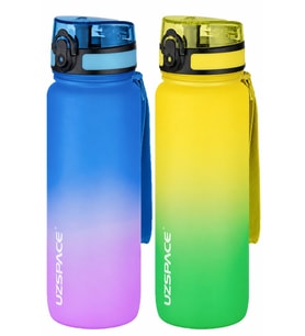 Uzspace 2'li Tritan Matara Seti 800 ml Çift Renk Softtouch FF Collection Tritan Su Matarası