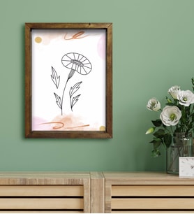 BK Gift Otel Odası Konseptli Doğal Masif Ahşap Çerçeveli Tablo 30x40cm-93