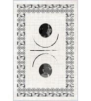 Eliana Home Baskılı, Yıkanabilir Kaymaz Taban Salon Halısı LNA0181-SD1067 100x150 cm (Krem)