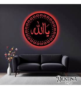 Destina Ahşap Led Tablo (Kırmızı)