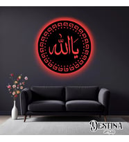 Destina Ahşap Led Tablo (Kırmızı)