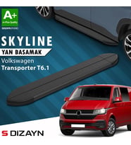 S-Dizayn VW Transporter T6.1 Kısa Şase Skyline Siyah Yan Basamak 213 Cm 2019-2024 A+ Kalite