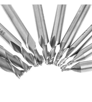 HSS Düz Shank 2 Flüt End Mill Kesici CNC Matkap Ucu 10 lu Set 1.5 dan 6mm ye 