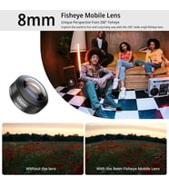 Ulanzi Cl-004 Telefonlar İçin 8Mm Geniş Açılı Balık Gözü Lens (Çok Renkli)