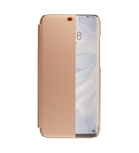 Huawei Y7 Prime 2019 Yarım Cam Kapaklı Kılıf (Rose - Gold)