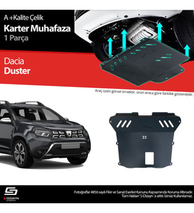 S-Dizayn Dacia Duster Çelik Karter Muhafaza 2018-2023 A+ Kalite (Karışık)