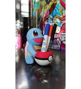 DorDen3D Squirtle Pokemon Kalemlik Fırçalık & Masaüstü Organizer (Çok Renkli)