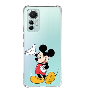 Xiaomi Mi 12 Lite Uyumlu Köşe Korumalı Antişok Kapak Mickey Mouse Tasarımlı Şeffaf Silikon Kılıf