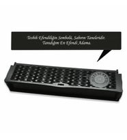 Özel Mesaj Yazılı Siyah Ahşap Elegance Hediye Tesbih Kutusu - M5