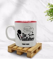 BK Gift Kişiye Özel Babaların Babası Tasarımlı İçi Kırmızı Renkli Kupa Bardak Model 3