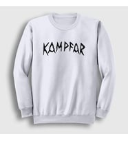 Presmono Unisex Beyaz Logo Kampfar Metal Sweatshirt 423883tt (Beyaz)