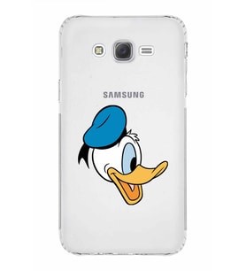 Samsung Galaxy J7  Kamera Korumalı Kapak Donald Duck Tasarımlı  Şeffaf  Kılıf
