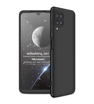 Microsonic Samsung Galaxy M32 4G Kılıf Double Dip 360 Protective Siyah