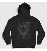 Presmono Unisex Siyah Candle Band Draconian Kapüşonlu Sweatshirt 356777tt