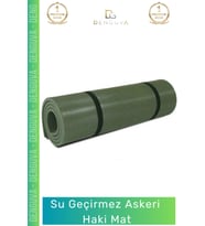 #AskeriMat Su Geçirmez Isı Yalıtımlı Hafif Dayanıklı Kamp Outdoor 12 cm Köpük Askeri Haki Mat