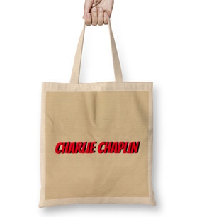 Charlie Chaplin Quotes Art Gift Vintage Retro Style Bez Çanta Uzun Saplı
