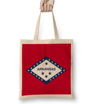 Arkansas State Flag Bez Çanta Uzun Saplı