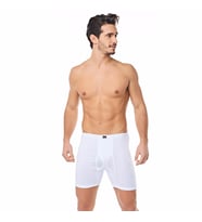 Tutku Erkek Ribana Arjantin Paçalı Boxer 6'lı  0111 (Beyaz)