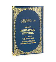 50 Adet İsim Baskılı Yaldızlı Deri Ciltli Yasin Kitabı Mevlüt Hediyesi 176 Sayfa Lacivert