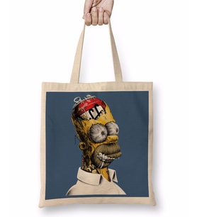 Homer Simpson 2 Bez Çanta Uzun Saplı