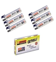 Min 0.7 Mm Cetvelli Kalem Ucu 75 Mm Mikro Uç 6 Adet (Siyah)