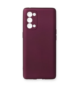 Oppo Reno 5 Pro Kılıf First Silikon - Mürdüm
