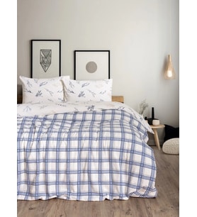 Cotton Box Flanel Nevresim Takımı Tek Kişilik Lavanid Mavi