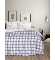Cotton Box Flanel Nevresim Takımı Tek Kişilik Lavanid Mavi