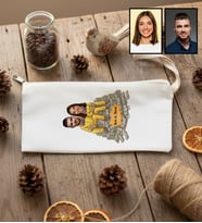 Kişiye Özel Karikatürlü Dizi Sever Sevgiliye Hediye Kalemlik Ham Bez Sevgililer Günü Hediyesi