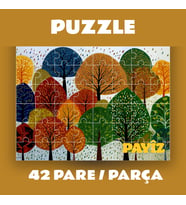 Pazil Bi Kurdî Payîz Sonbahar - Kürtçe Puzzle Yapboz (42 Pare/Parça - A4) (Çok Renkli)