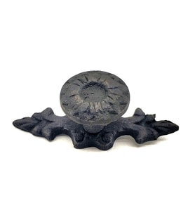 Antika Tarz Dekoratif Pirinç Çiçek Düğme - 20x53 mm, Oksit