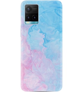 Vivo Y11S Y21S Y20 Y20S Y70 Kılıf Desemli Silikon Pink Blue Abstract 1385