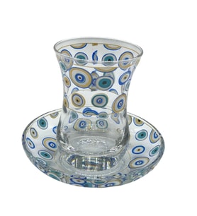 Desenli 6 Kişilik Çay Bardağı Seti