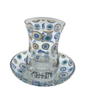 Desenli 6 Kişilik Çay Bardağı Seti (Çok Renkli)