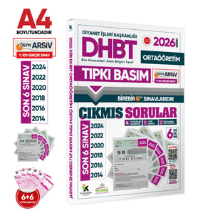2026 KPSS-DHBT Ortaöğretim ÖSYM Çıkmış Soru Tıpkı Basım 6lı Kitapçık Türkiye Geneli Deneme Paketi