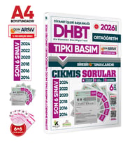 2026 KPSS-DHBT Ortaöğretim ÖSYM Çıkmış Soru Tıpkı Basım 6lı Kitapçık Türkiye Geneli Deneme Paketi