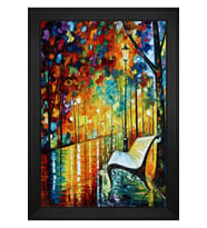 Manzara Temalı Kanvas Tablo 80 x 110 cm Siyah Çerçeve