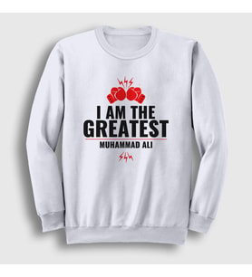 Presmono Unisex Beyaz Greatest Muhammed Ali Sweatshirt 230367tt (Beyaz)