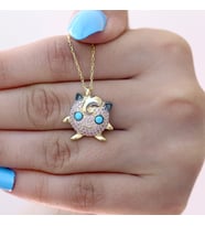 Pokemon Jigglypuff Gümüş Kolye